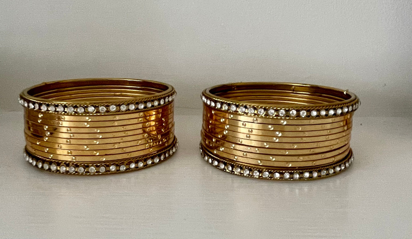 Golden Bangles Stack |Part of our Budget collection| Indian Bangle Sets Eid Wedding season small sets
