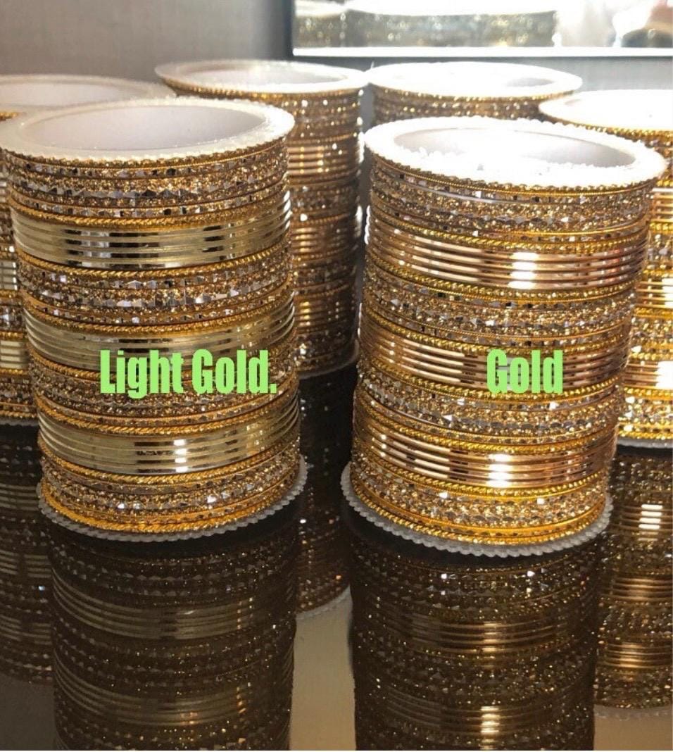2.10 Indian Bangles Set |Jewellery Metal| Set For 2 Hands|Various Colours