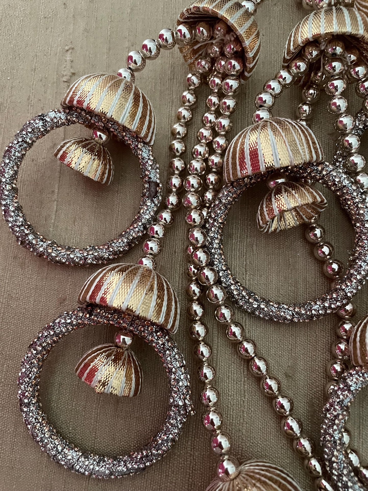 Bridal Paranda: Punjabi Wedding Hair Tassel with Rose Gold Gota