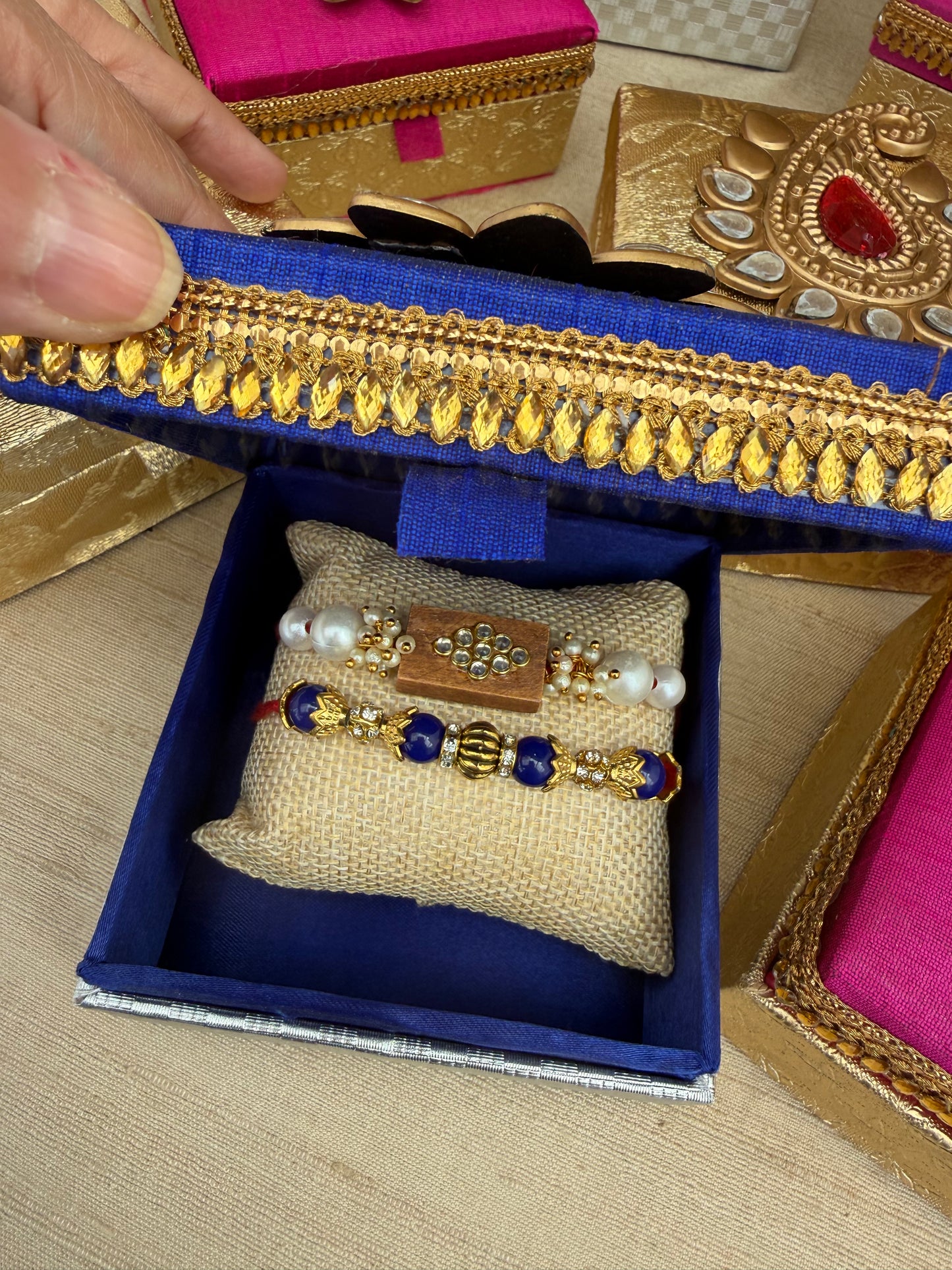 Rakhi Raksha Bandhan Rakhri Hamper Gift Box| Two Rakhis| Roli Tikka