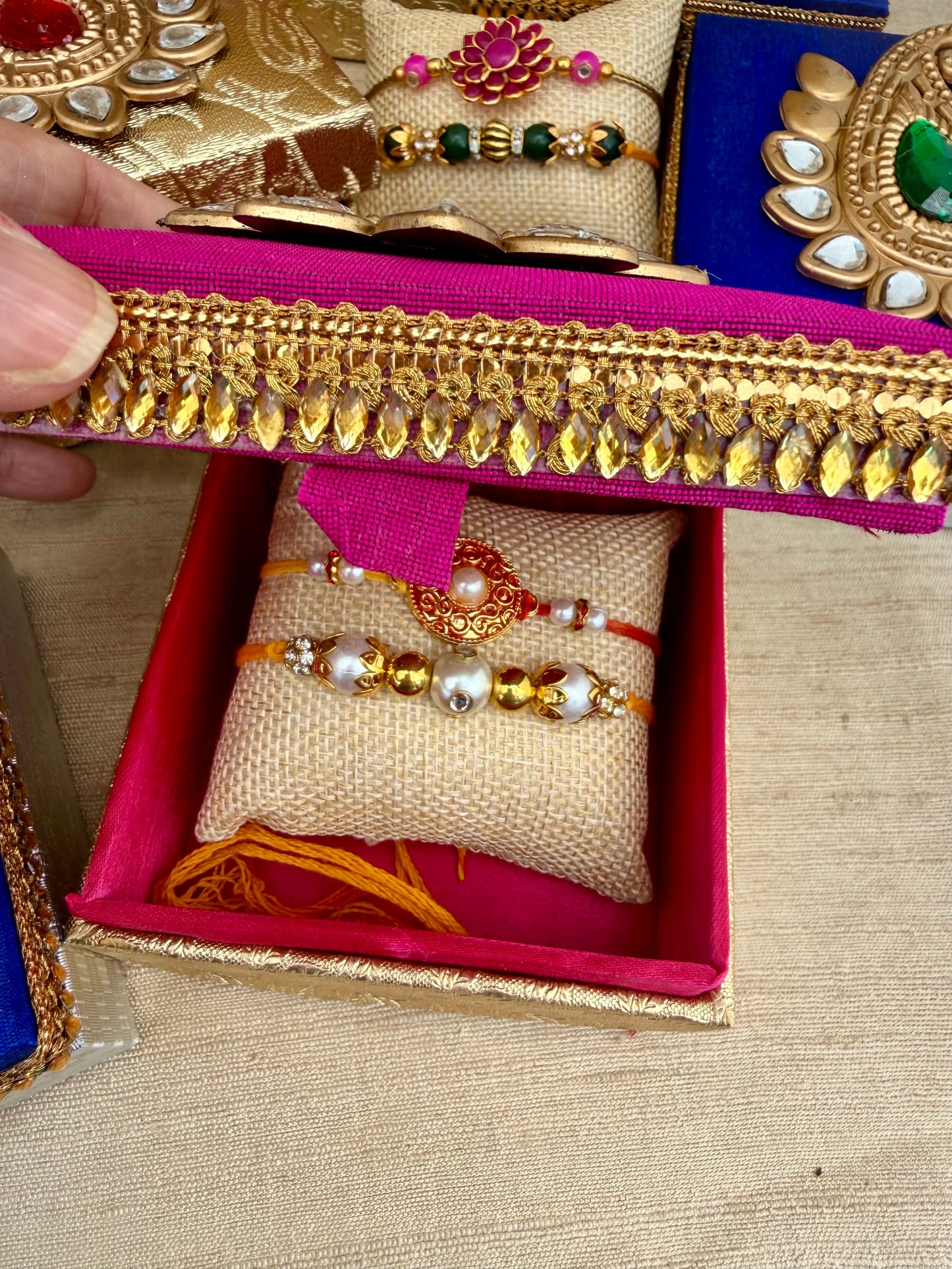Rakhi Raksha Bandhan Rakhri Hamper Gift Box| Two Rakhis| Roli Tikka