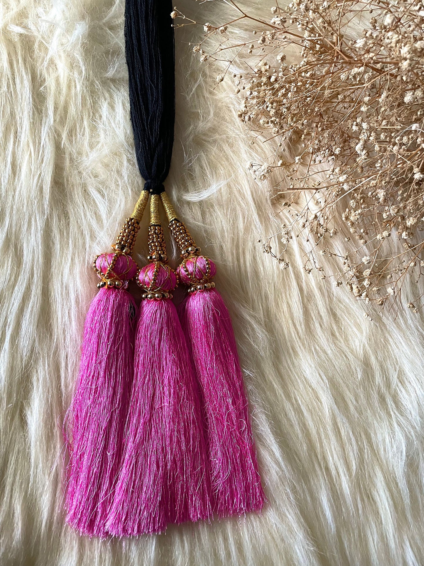 Colorful Paranda Hair Braid: Indian Wedding Accessory