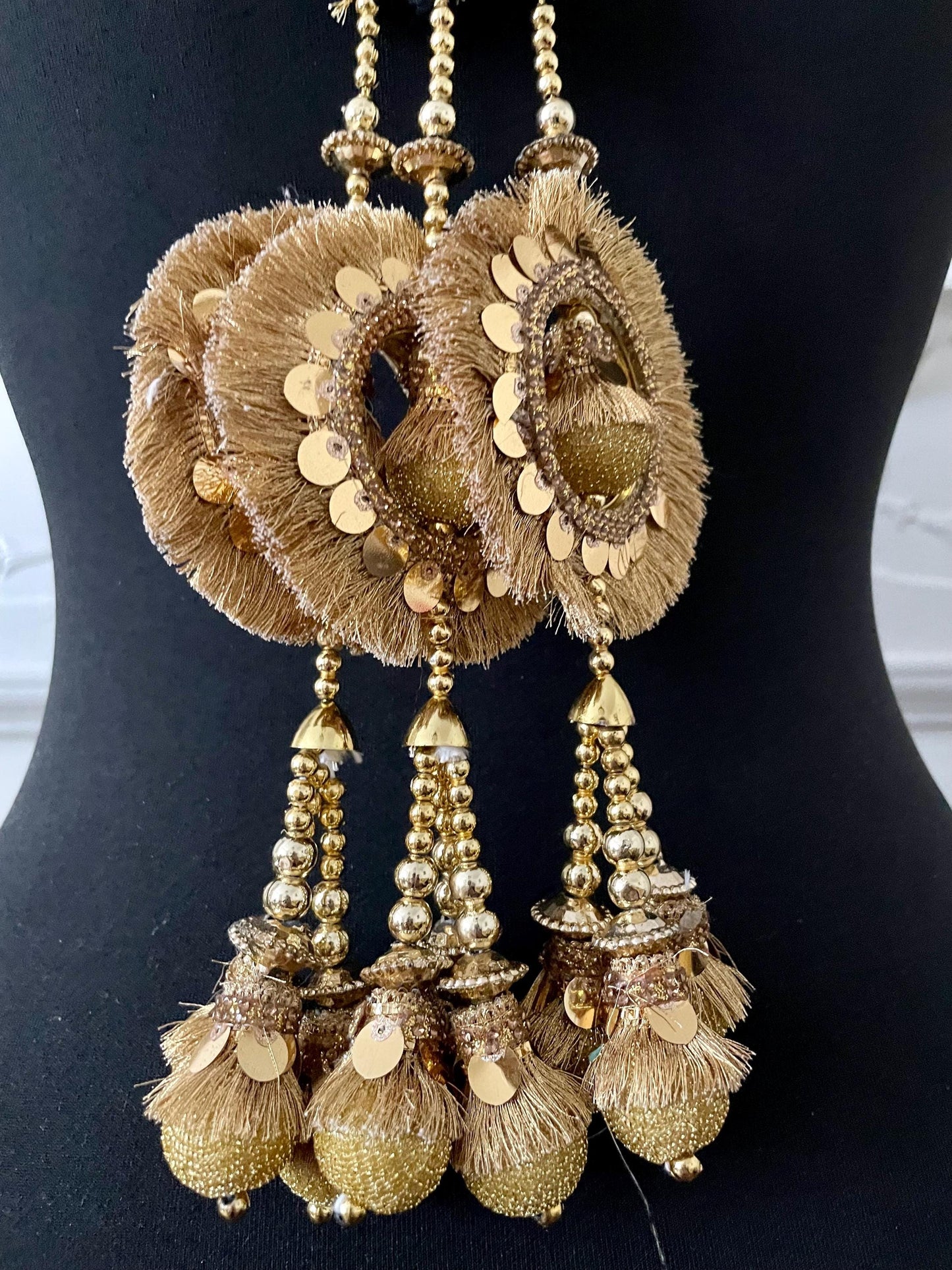 Kiran Paranda Gold Latkans Parandi Parandey Punjabi Themed Weddings Patiala Sangeet Mehendi Maiyoon