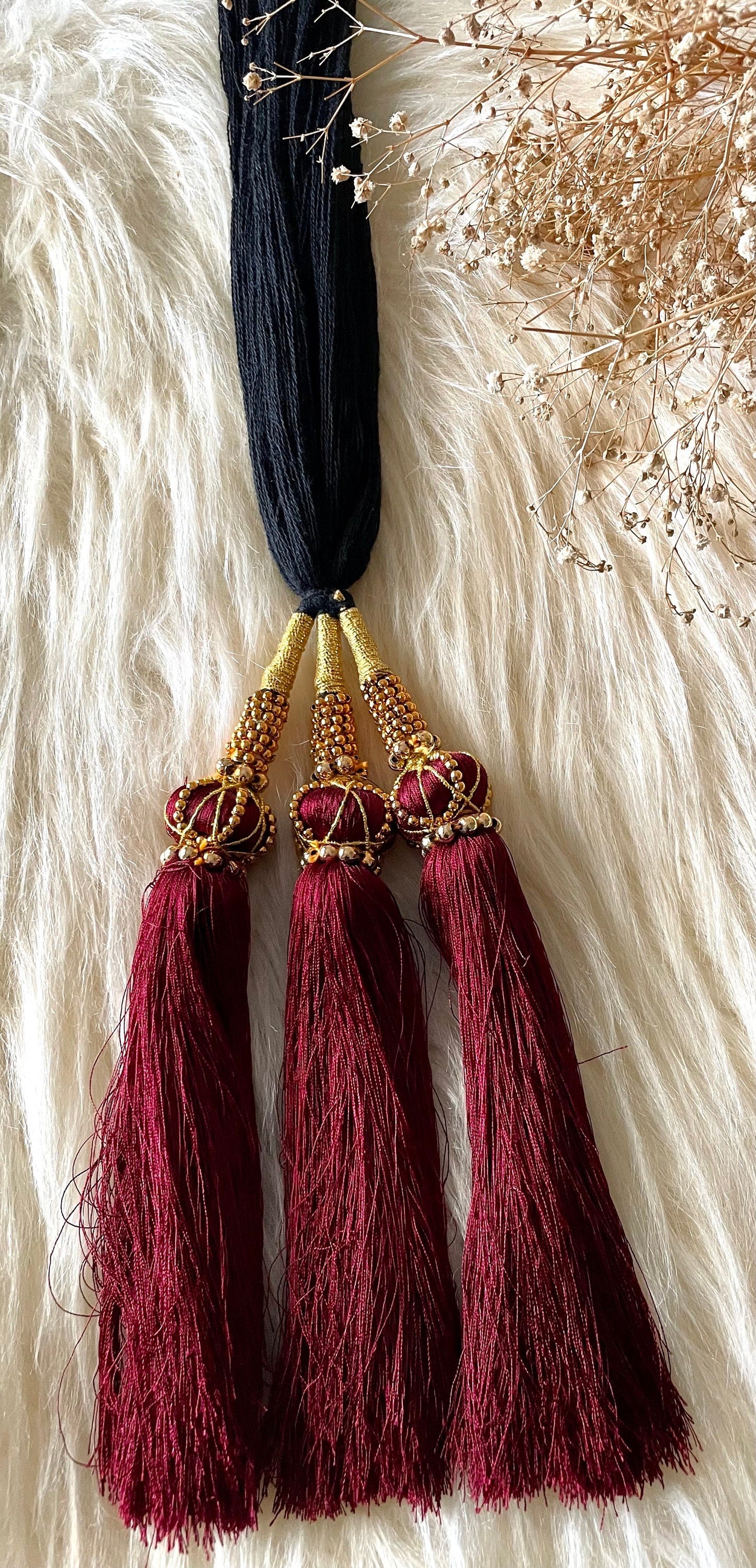Colorful Paranda Hair Braid: Indian Wedding Accessory