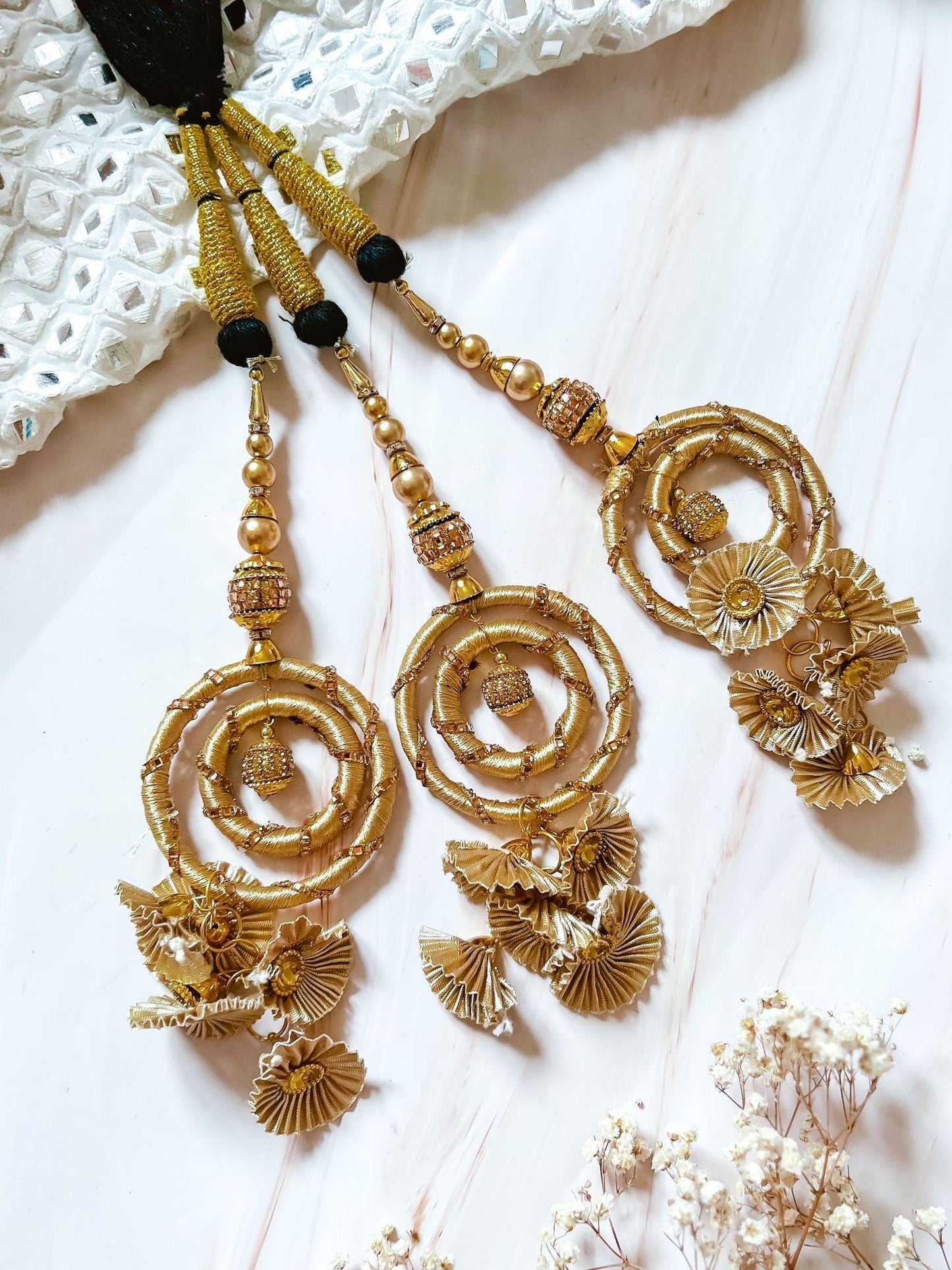 Paranda Gold Latkans Parandi Parandey Punjabi Themed Weddings Patiala Sangeet Mehendi Maiyoon
