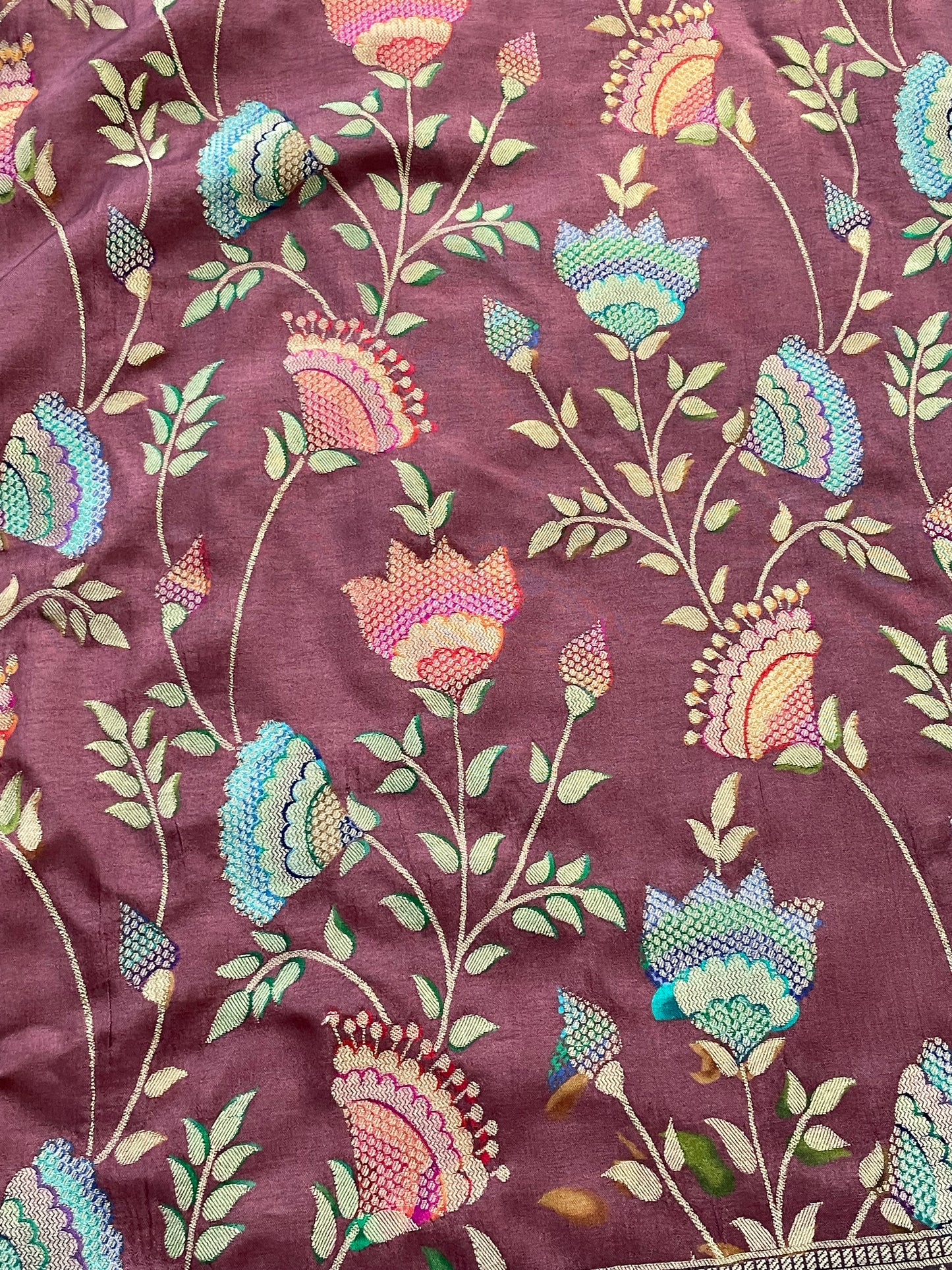 Muted Wine/ Dusted Mehroon Elegant & Suave Benarsi Banarsi Zari Woven Silk Duppattas Scarf Chunni Chunri Odhni