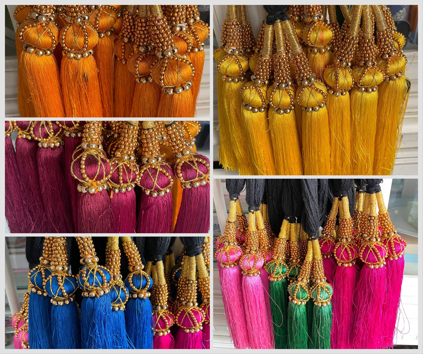 Colorful Paranda Hair Braid: Indian Wedding Accessory