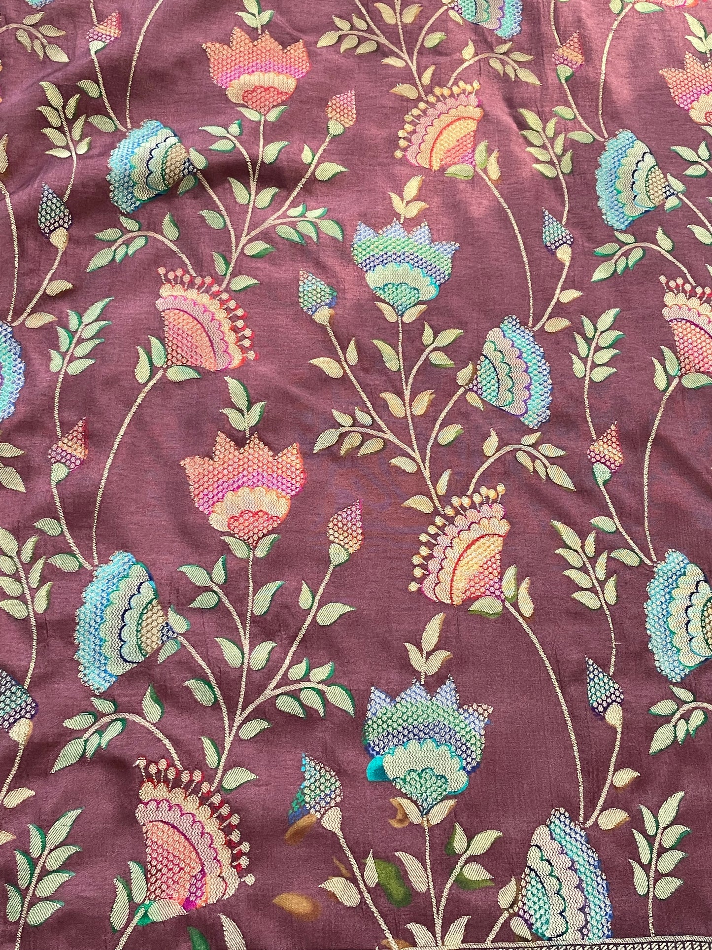 Muted Wine/ Dusted Mehroon Elegant & Suave Benarsi Banarsi Zari Woven Silk Duppattas Scarf Chunni Chunri Odhni
