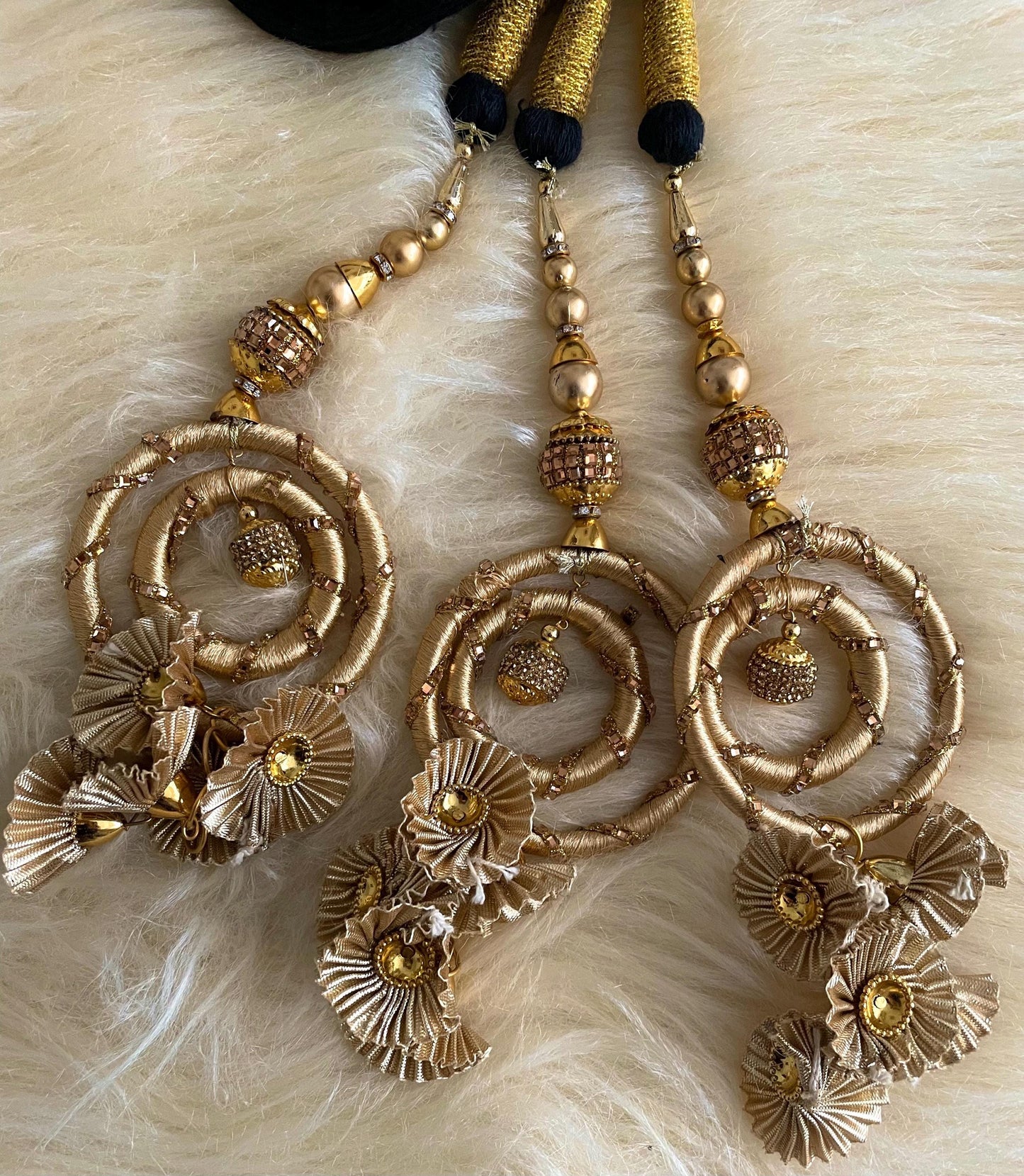 Paranda Gold Latkans Parandi Parandey Punjabi Themed Weddings Patiala Sangeet Mehendi Maiyoon