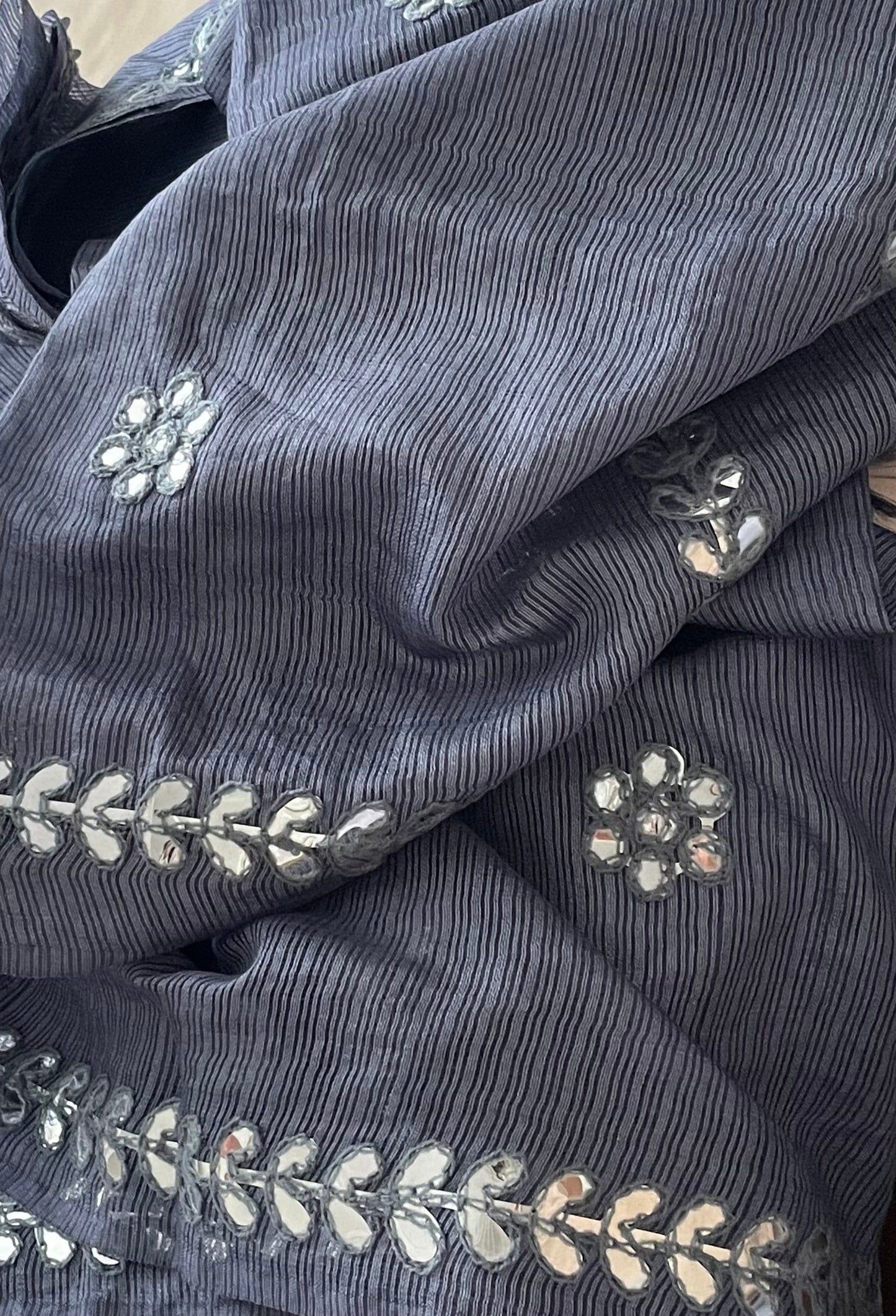 Summer Kota Doria Cotton Dupattas Casual dressing Foil Mirror Border Tassels Would Complement Summer Lawn suits Kurtis Shalwar