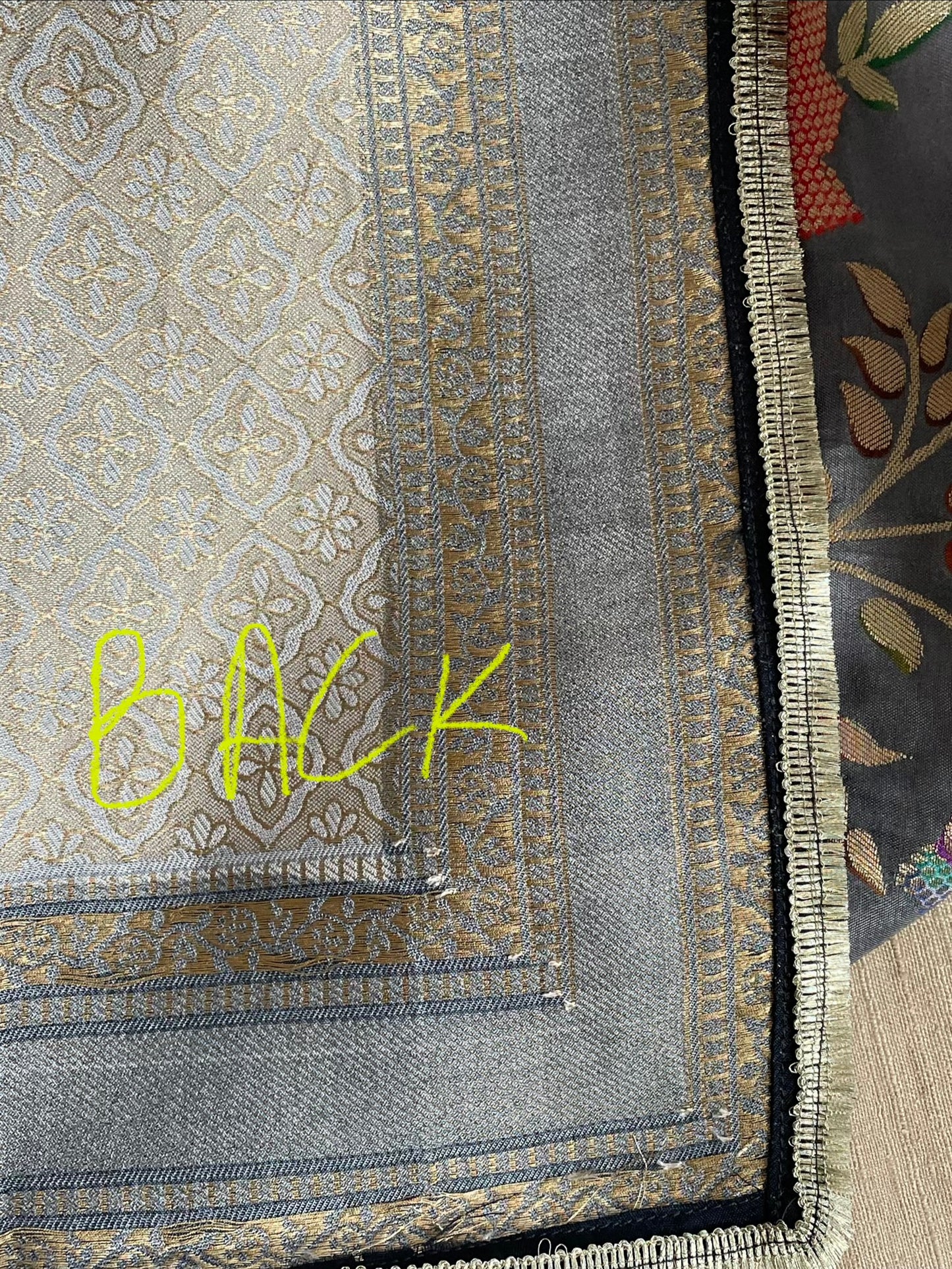 Grey Gray Elegant & Suave Benarsi Banarsi Zari Woven Silk Duppattas Scarf Chunni Chunri Odhni