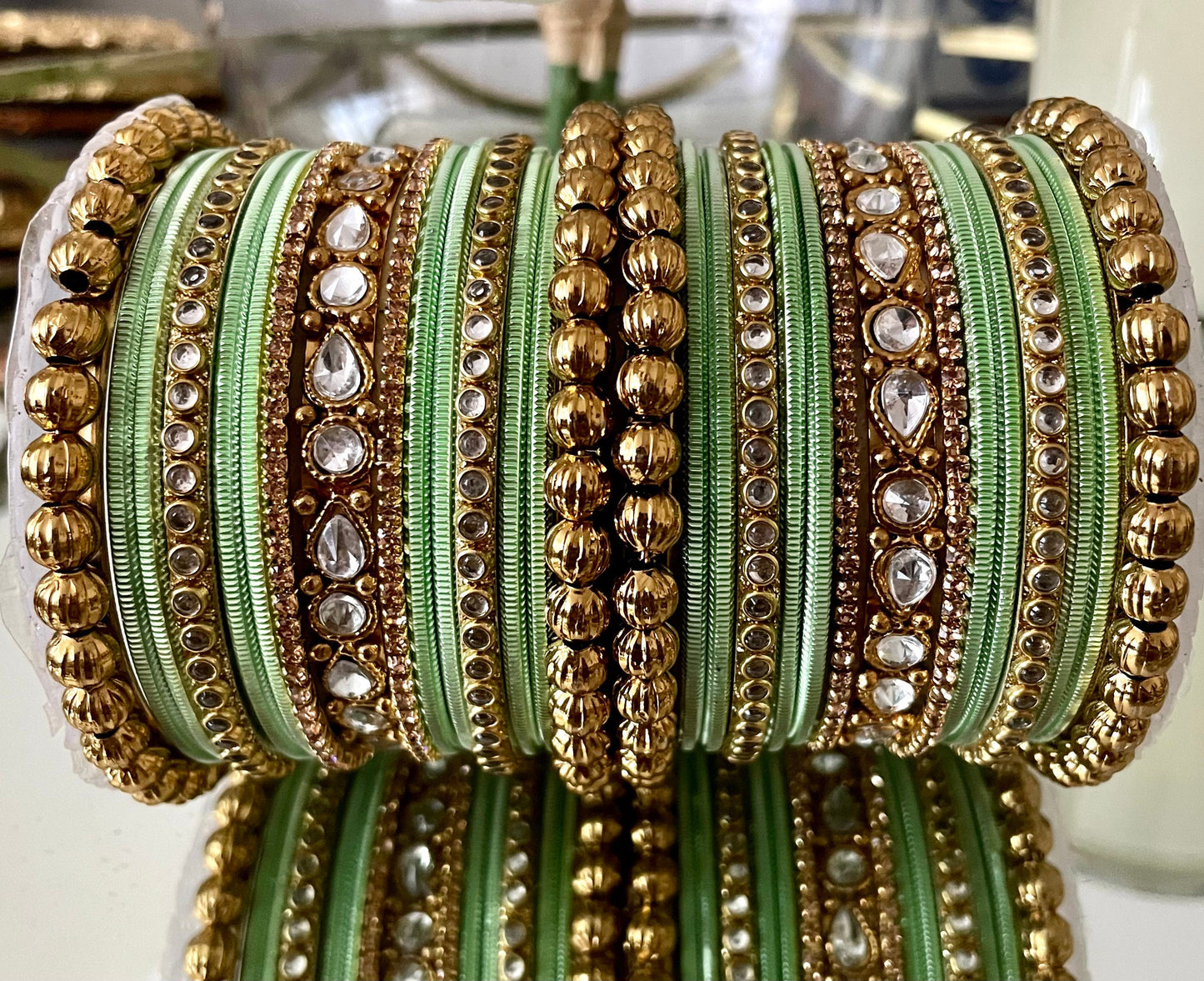 Beautiful Bangles Jewellery Bridal Bangle Stack Wedding| Pastel Colours| Kundan | Bangle-set| Fashion Jewellery