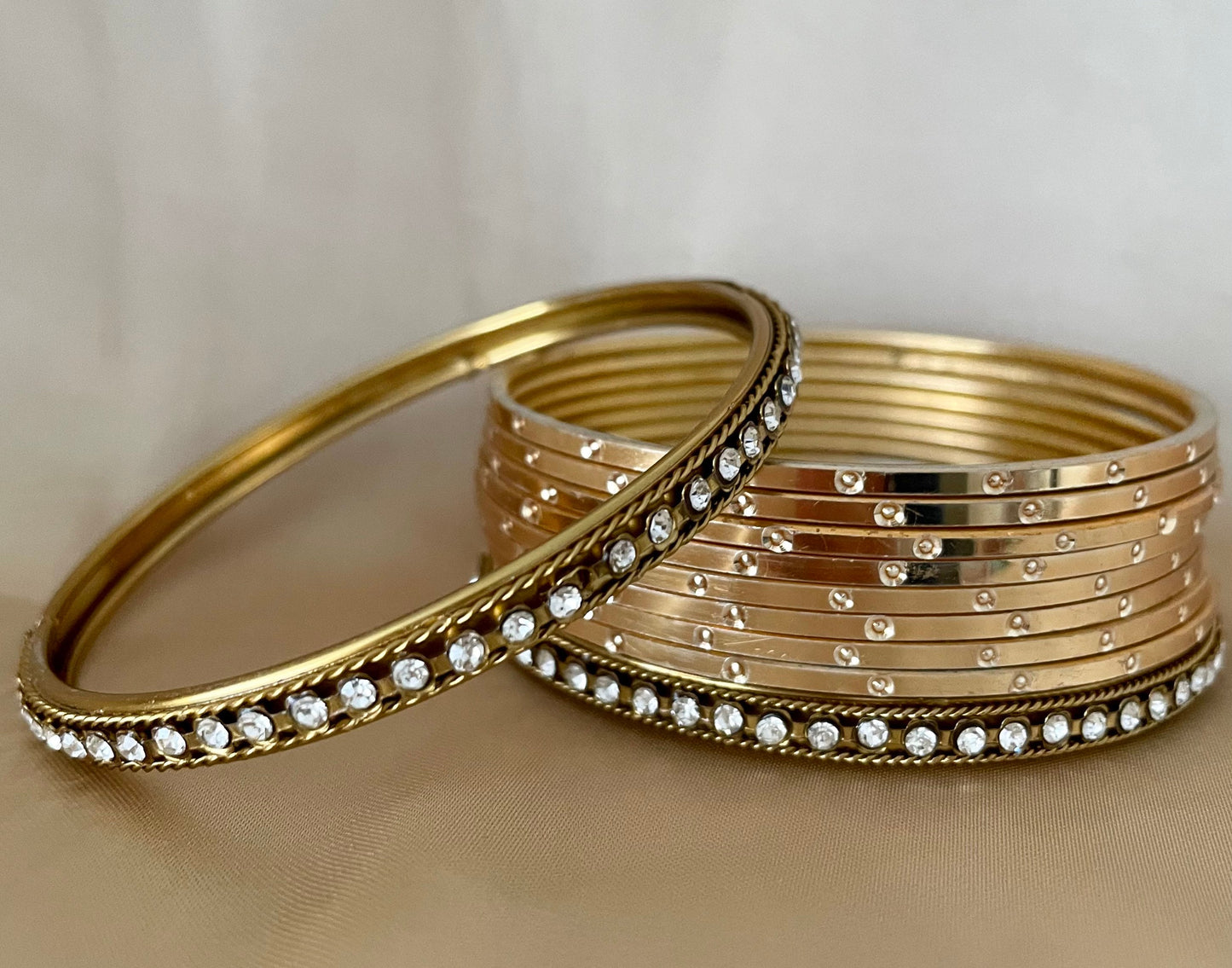 Golden Bangles Stack |Part of our Budget collection| Indian Bangle Sets Eid Wedding season small sets