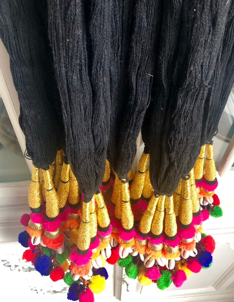 1 x Paranda Kaudi Multi Poms Poms  Parandi Parandey Punjabi Themed Weddings Patiala Sangeet Mehendi Maiyoon Dholki| Clearance
