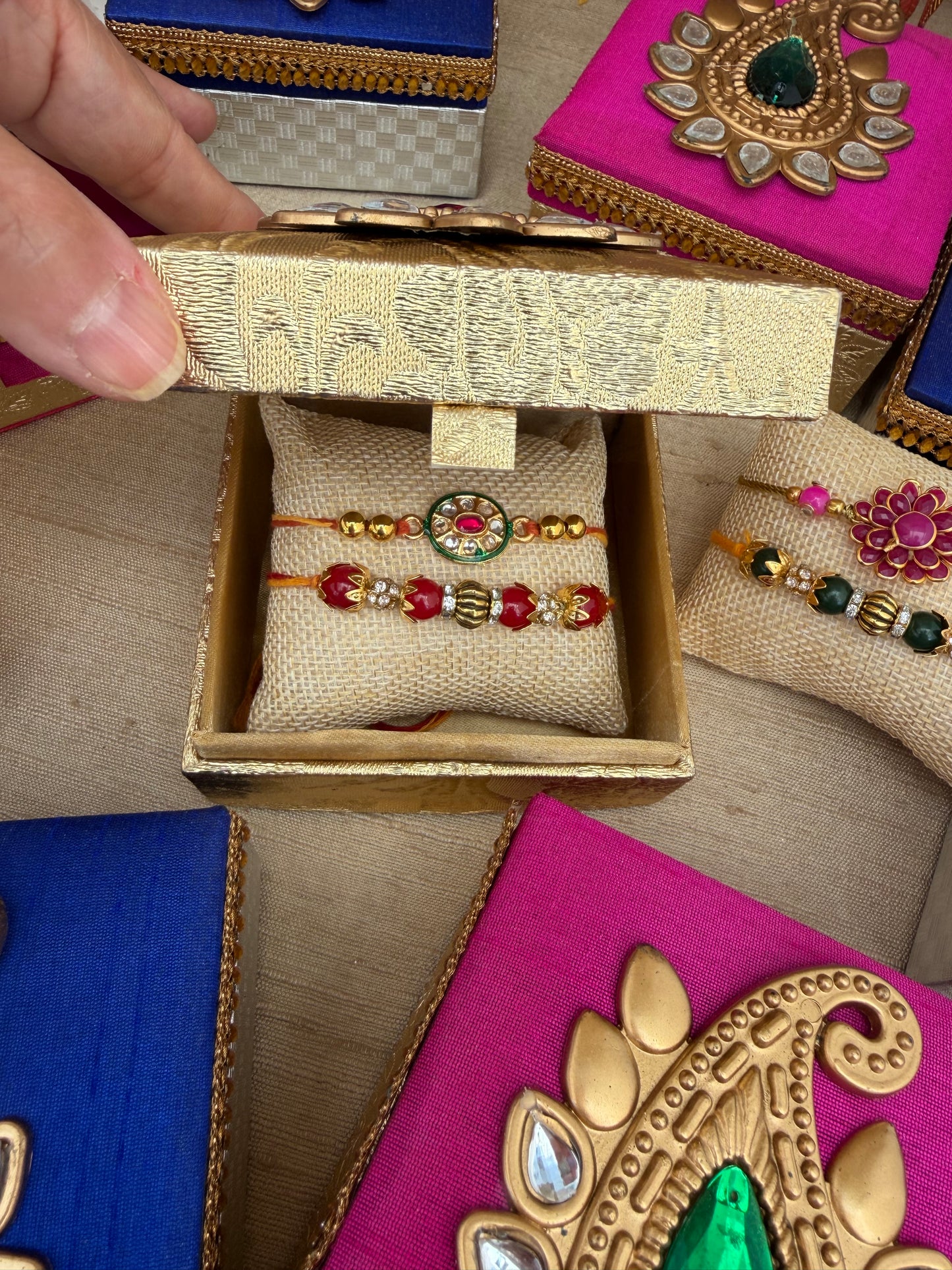 Rakhi Raksha Bandhan Rakhri Hamper Gift Box| Two Rakhis| Roli Tikka