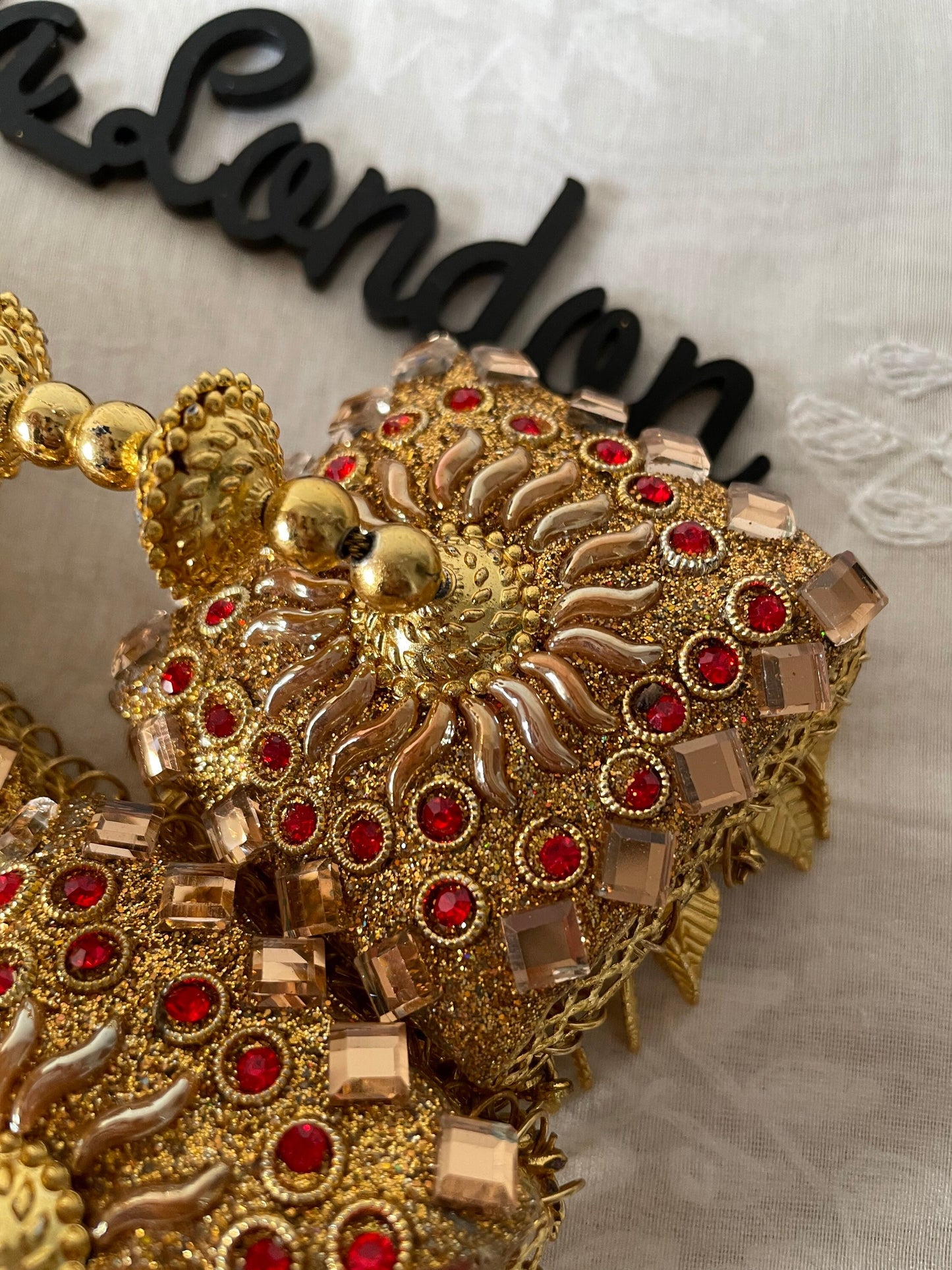 Punjabi Parandi Braid: Gold Kaleera Latkan with Kundan Rhinestones