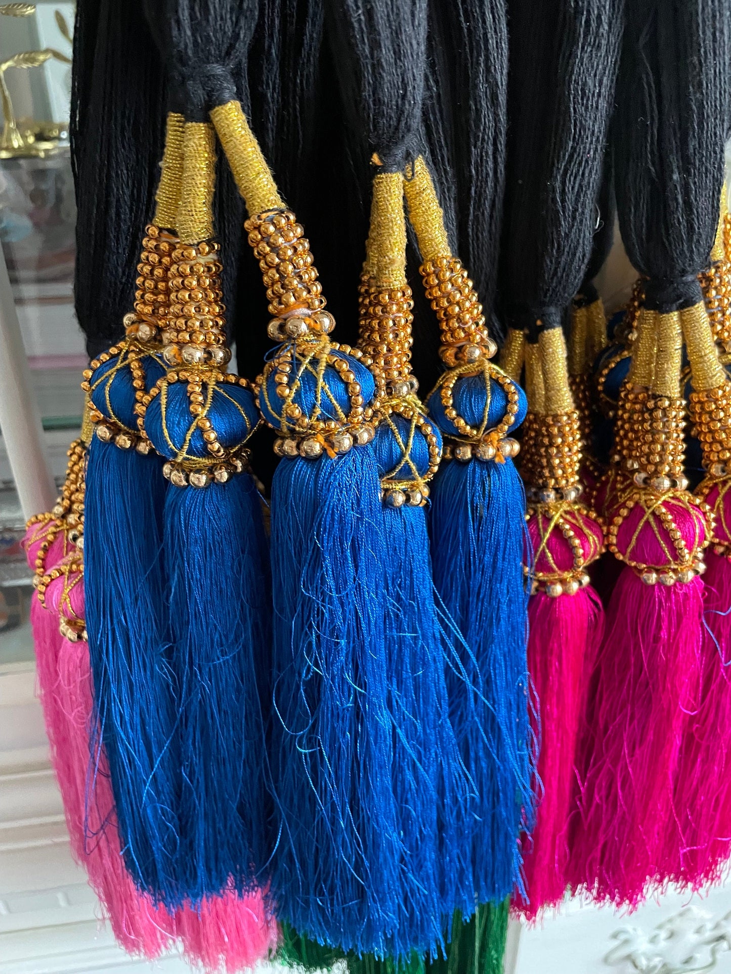 Colorful Paranda Hair Braid: Indian Wedding Accessory