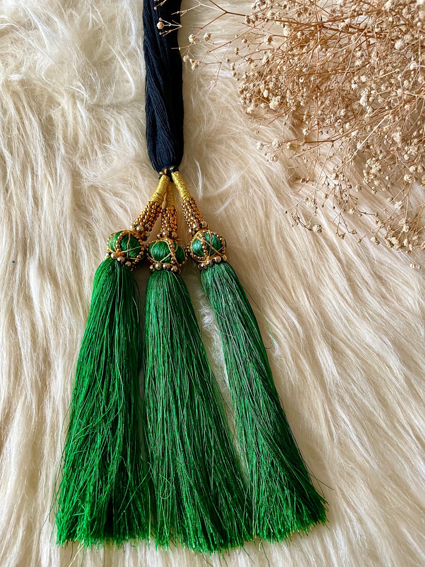 Colorful Paranda Hair Braid: Indian Wedding Accessory