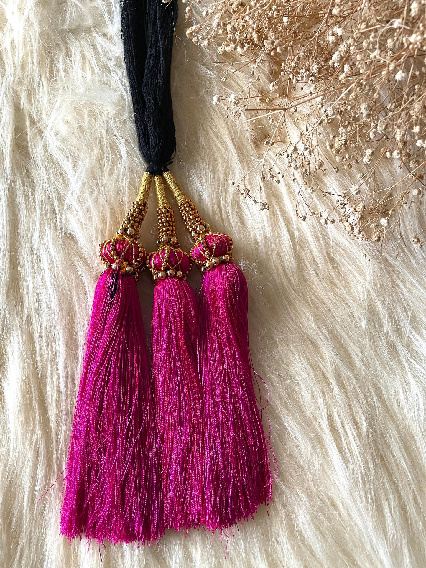 Colorful Paranda Hair Braid: Indian Wedding Accessory