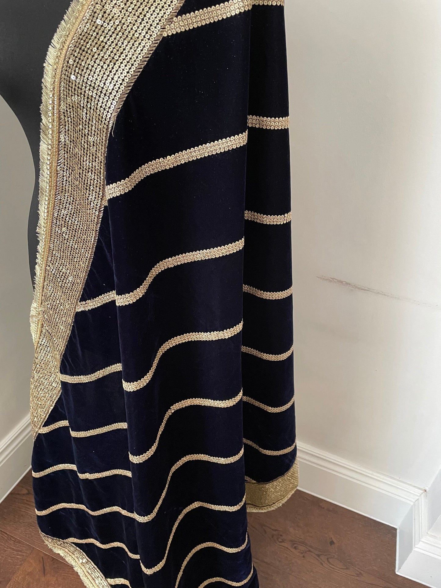 Green Velvet Sequin Embroidered Shawl Duppattas for Winters Weddings Lohri dressing update Salwar Kameez Lehengas Kurtis for the Festive Season