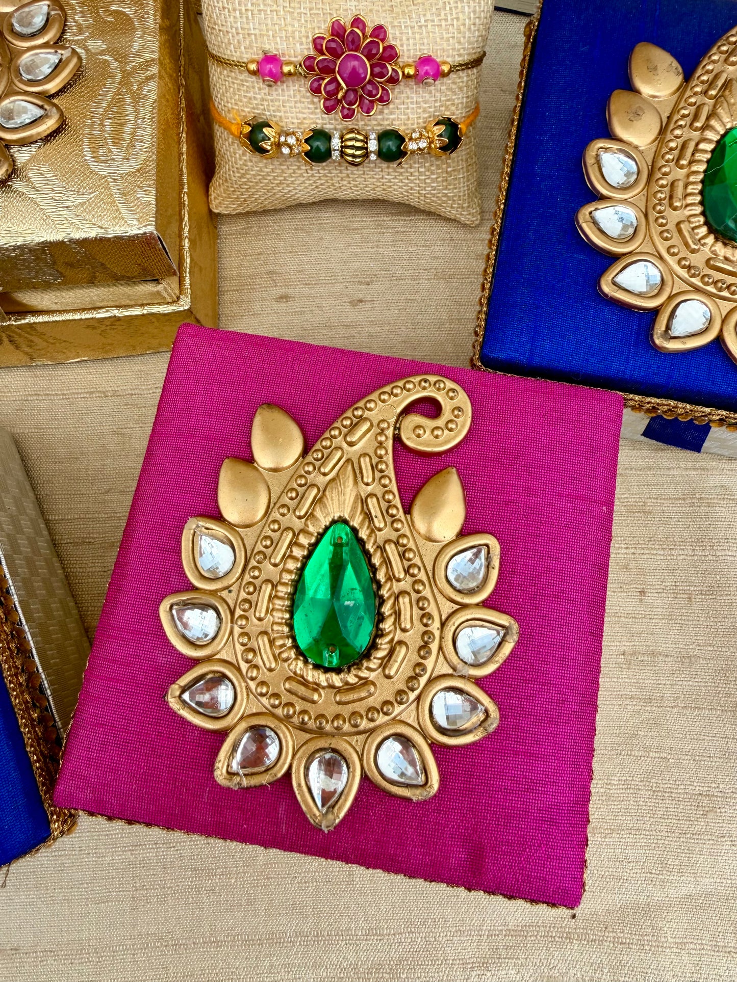 Rakhi Raksha Bandhan Rakhri Hamper Gift Box| Two Rakhis| Roli Tikka