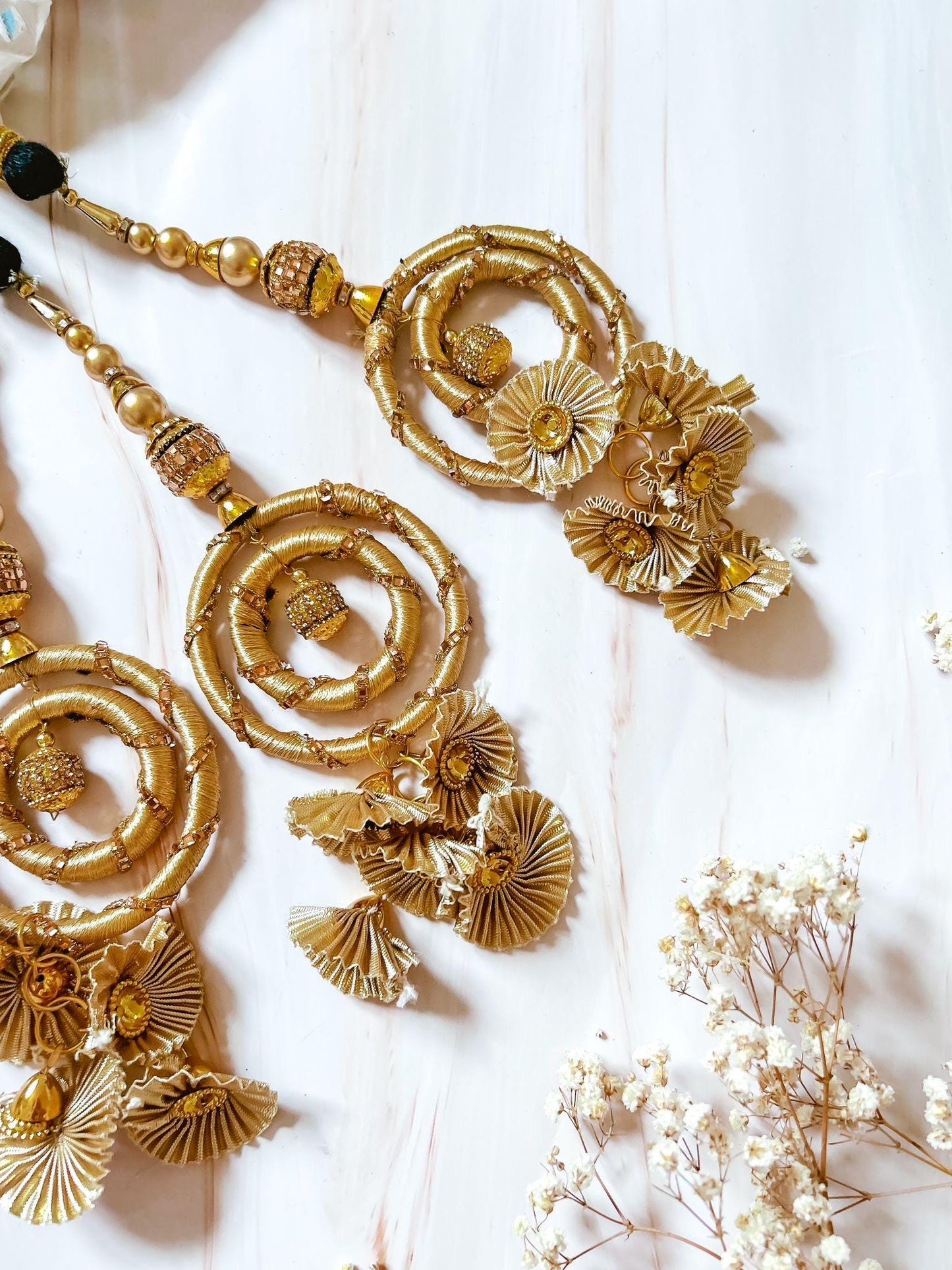 Paranda Gold Latkans Parandi Parandey Punjabi Themed Weddings Patiala Sangeet Mehendi Maiyoon