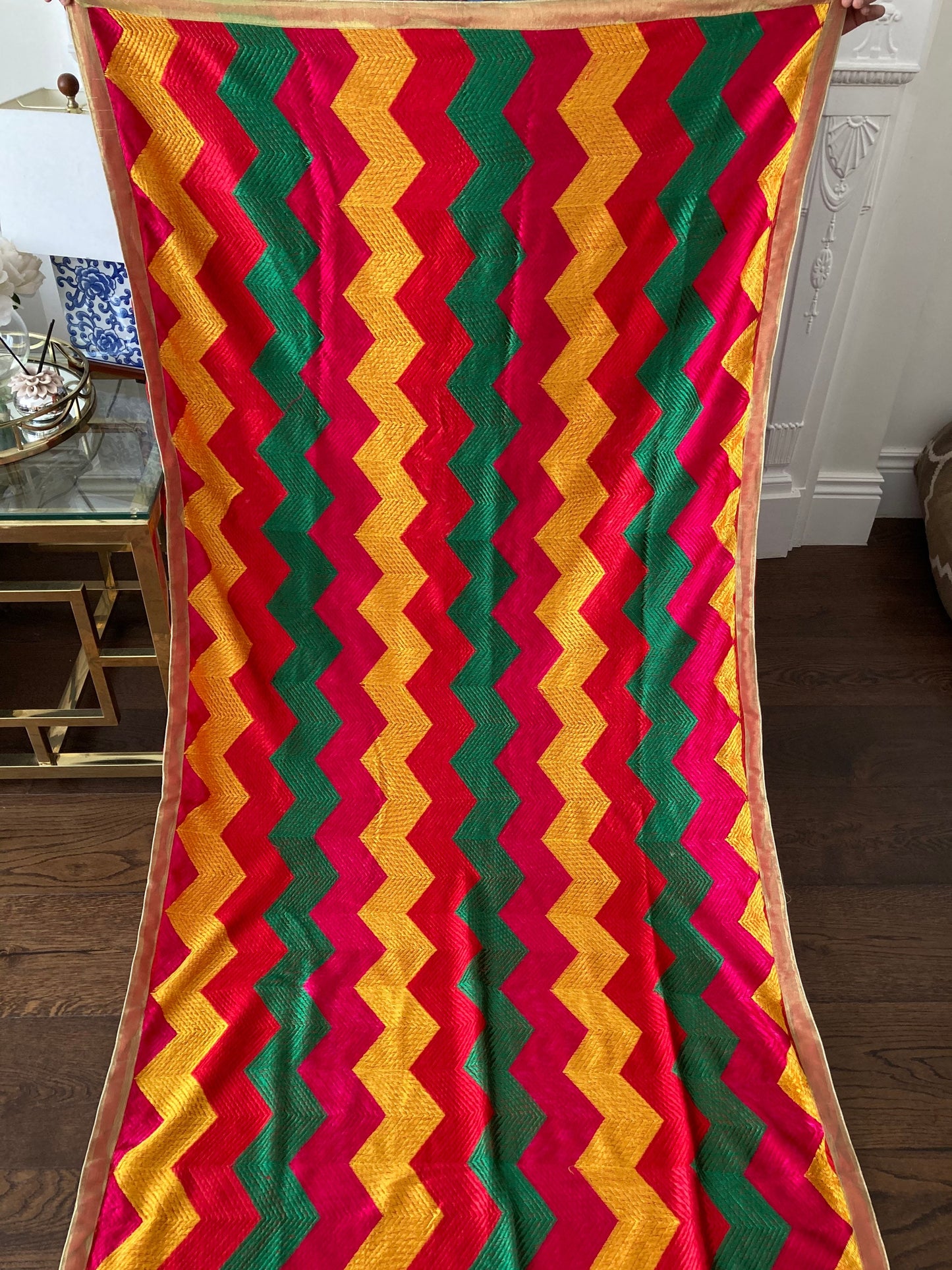 Chevron Phulkari Bagh Dupatta Fulkari with or Without embellishments Punjab Weddings Shawl Two Options Compliments any colour outfit| Clearance