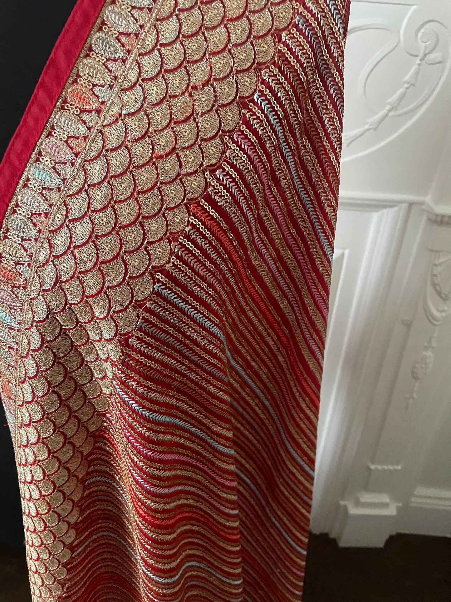 Georgette Duppatta Sequins embroidered border Scarf Chunni Chunri Odhni update your Salwar Kameez Lehengas Kurtis