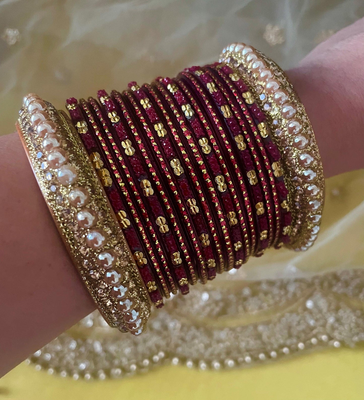Glass Bangles| 2-8| Mehroon Dark-Red Karwa Chauth Eid Diwali