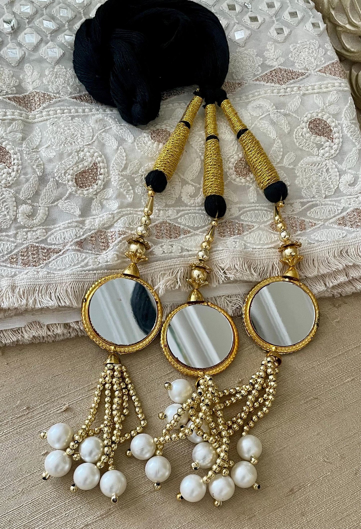 Mirror Paranda Prandi Paranday Latkans Punjabi Themed Weddings Patiala Sangeet Mehendi Maiyoon