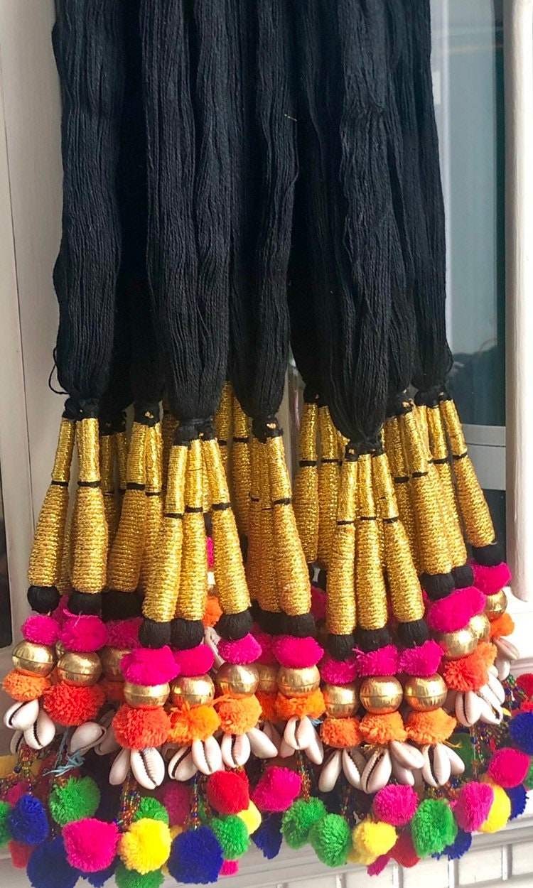 1 x Paranda Kaudi Multi Poms Poms  Parandi Parandey Punjabi Themed Weddings Patiala Sangeet Mehendi Maiyoon Dholki| Clearance