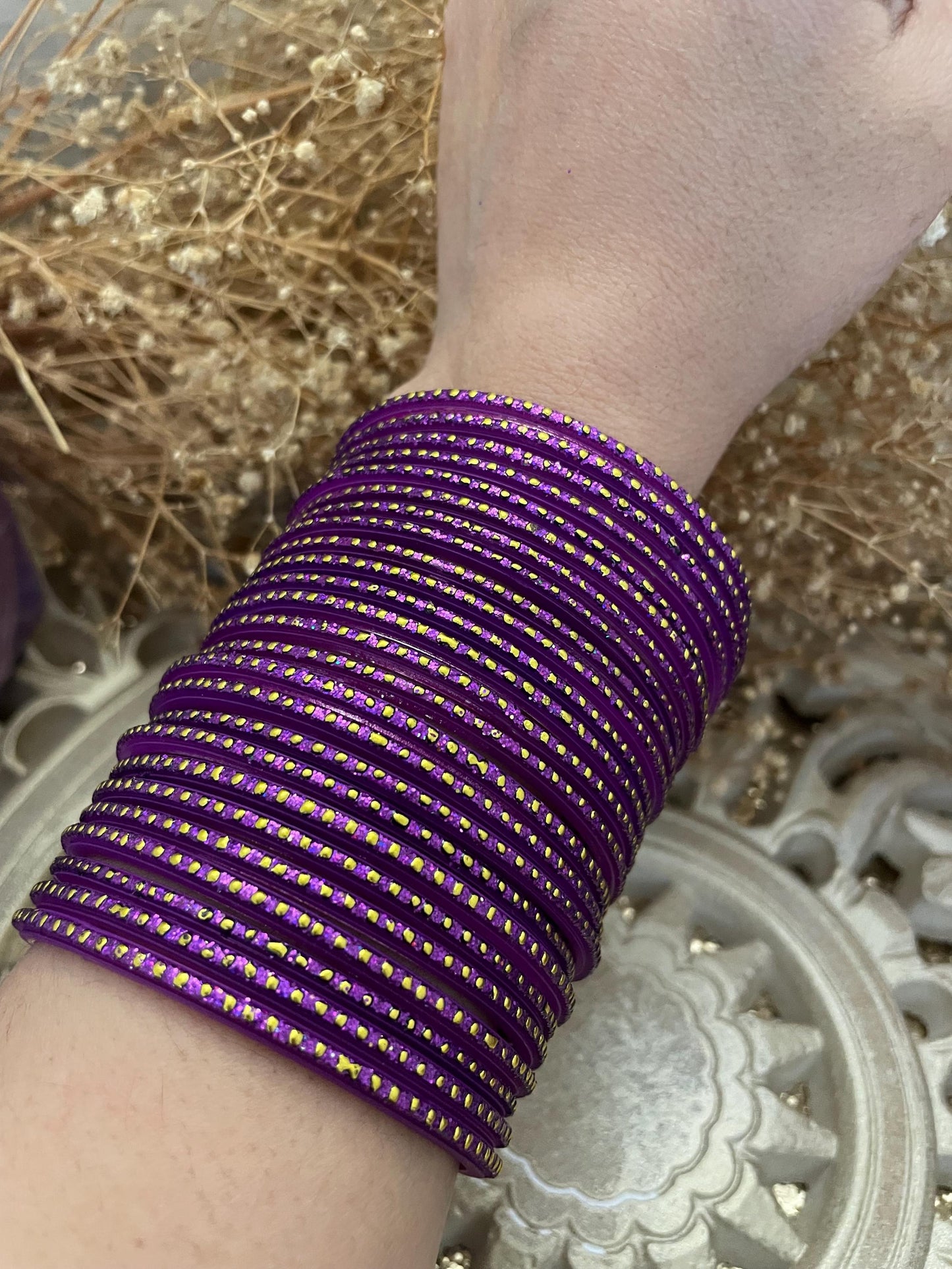 100 Glass Bangles or Set of 12 – Colorful Indian Stackable Bracelets – Traditional Bridal Jewelry – Bulk Ethnic Wrist Bangles for Women